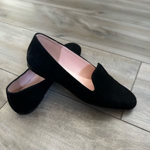 J.Crew black suede womens slippers size 5.5.